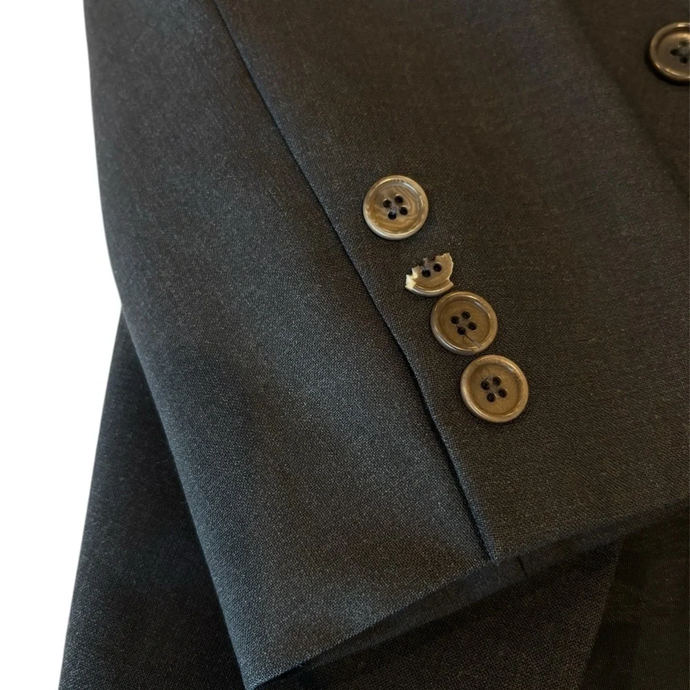 Brooks Brothers 346 Stretch Men’s 37R Gray Suit Jacket Sport Coat Blazer Modern